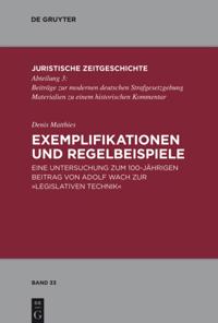 Juristische Zeitgeschichte / Abteilung 3