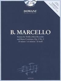 Marcello: Sonata in D Minor, Op. 2, No. 2 for Treble (Alto) Recorder and Basso Continuo [With CD (Audio)]