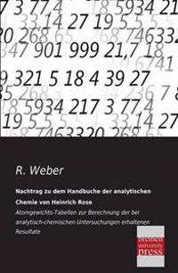 Bokomslag för "Nachtrag Zu Dem Handbuche Der Analytischen Chemie Von Heinrich Rose"