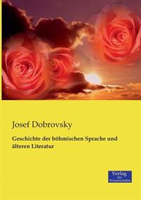 Kirjan kansi "Geschichte der böhmischen Sprache und älteren Literatur"
