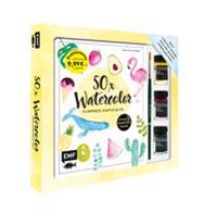 50 x Watercolor - Flamingo, Kaktus & Co. - Starter-Set - Sonderausgabe