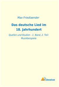 Das deutsche Lied im 18. Jahrhundert