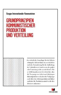 Bokomslag för "Grundprinzipien kommunistischer Produktion und Verteilung"