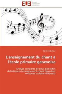L'enseignement du chant à l'école primaire genevoise