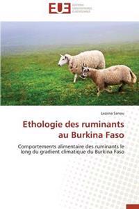 Ethologie Des Ruminants Au Burkina Faso