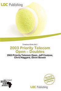 2003 Priority Telecom Open - Doubles