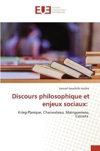 Discours philosophique et enjeux sociaux