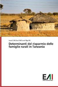 Determinanti del risparmio delle famiglie rurali in Tanzania