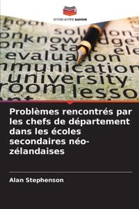 Problèmes rencontrés par les chefs de département dans les écoles secondaires néo-zélandaises