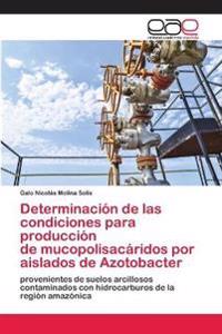 Determinación de las condiciones para producción de mucopolisacáridos por aislados de Azotobacter