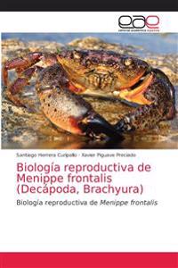 Kirjan kansi "Biología reproductiva de Menippe frontalis (Decápoda, Brachyura)"