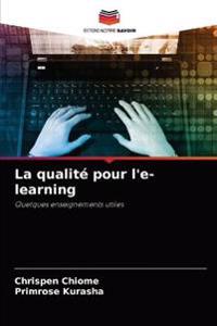 La qualité pour l'e-learning