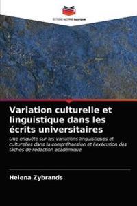 Variation culturelle et linguistique dans les écrits universitaires