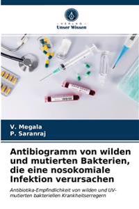 Antibiogramm von wilden und mutierten Bakterien, die eine nosokomiale Infektion verursachen