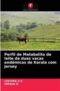 Perfil de Metabolito de leite de duas vacas endémicas de Kerala com Jersey