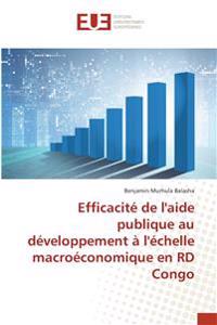 Efficacité de l'aide publique au développement à l'échelle macroéconomique en RD Congo