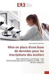 Mise en place d'une base de données pour les inscriptions des écoliers