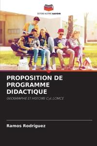 Proposition de Programme Didactique