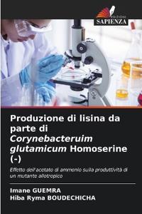 Produzione di lisina da parte di Corynebacteruim glutamicum Homoserine (-)