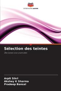 Sélection des teintes