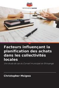 Facteurs influençant la planification des achats dans les collectivités locales