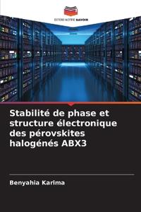 Stabilité de phase et structure électronique des pérovskites halogénés ABX3