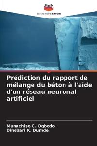 Prédiction du rapport de mélange du béton à l'aide d'un réseau neuronal artificiel