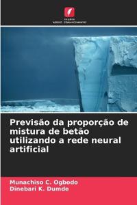 Previsão da proporção de mistura de betão utilizando a rede neural artificial