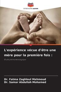L'expérience vécue d'être une mère pour la première fois