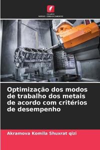 Optimização dos modos de trabalho dos metais de acordo com critérios de desempenho