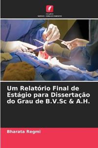 Um Relatório Final de Estágio para Dissertação do Grau de B.V.Sc & A.H.