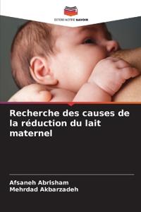 Recherche des causes de la réduction du lait maternel