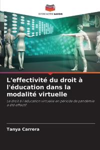 L'effectivité du droit à l'éducation dans la modalité virtuelle