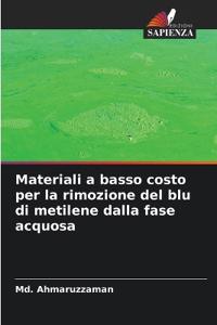 Materiali a basso costo per la rimozione del blu di metilene dalla fase acquosa