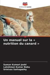 Un manuel sur la nutrition du canard