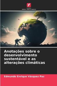 Anotações sobre o desenvolvimento sustentável e as alterações climáticas