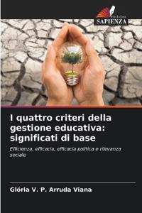 I quattro criteri della gestione educativa