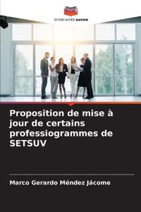 Proposition de mise à jour de certains professiogrammes de SETSUV