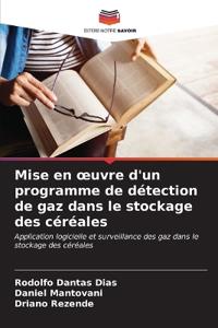 Mise en oeuvre d'un programme de détection de gaz dans le stockage des céréales
