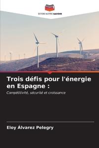 Trois défis pour l'énergie en Espagne