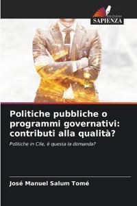Politiche pubbliche o programmi governativi