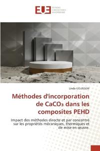 Méthodes d'incorporation de CaCO3 dans les composites PEHD