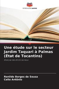 Une étude sur le secteur Jardim Taquari à Palmas (État de Tocantins)