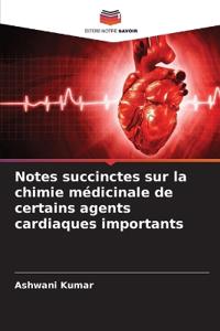 Notes succinctes sur la chimie médicinale de certains agents cardiaques importants