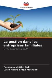 La gestion dans les entreprises familiales