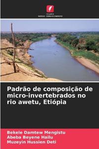 Padrão de composição de micro-invertebrados no rio awetu, Etiópia