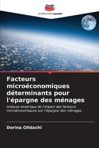 Facteurs microéconomiques déterminants pour l'épargne des ménages