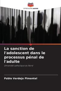 La sanction de l'adolescent dans le processus pénal de l'adulte