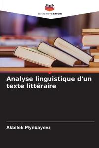 Analyse linguistique d'un texte littéraire