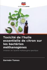 Toxicité de l'huile essentielle de citron sur les bactéries méthanogènes